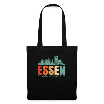 Essen - Stoffbeutel - Schwarz - Vorne