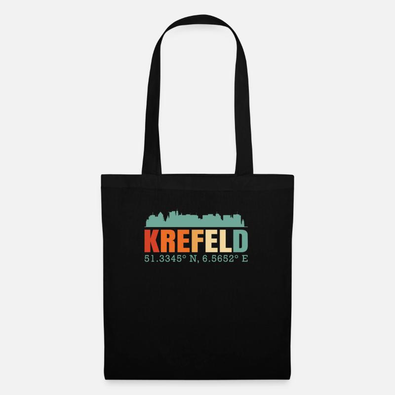 Krefeld - Stoffbeutel - Schwarz