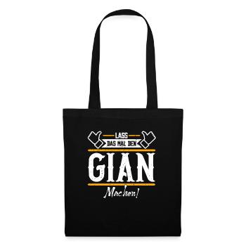 Gian Geschenkidee Geschenk Geburtstag - Stoffbeutel - Schwarz - Vorne