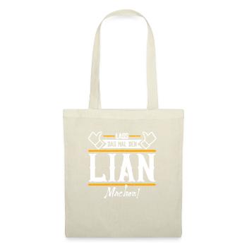 Lian Geschenkidee Geschenk Geburtstag - Stoffbeutel - Natur - Vorne
