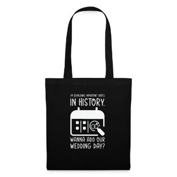 Wedding Day Pick Up Lines Couple Romantic Heart - Tote Bag - black - Front