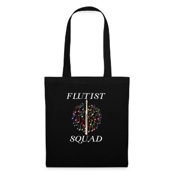 Flute Squad Flûtiste Orchestre professionnel Flûte - Sac en tissu - noir - Devant