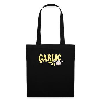 Funny Garlic Bread Couple Design - Tote Bag - black - Front