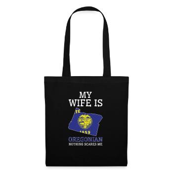 Rien ne me fait peur Oregonian wife Oregon - Sac en tissu - noir - Devant