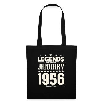 Geschenklegende Januar 1956. Geschenk Januar 1956. - Stoffbeutel - Schwarz - Vorne
