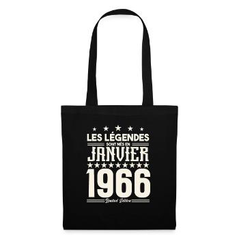 cadeau d'anniversaire janvier 1966. Janvier 1966. - Sac en tissu - noir - Devant