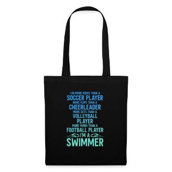 Lustiges Schwimmen Schwimmer - Stoffbeutel - Schwarz - Vorne