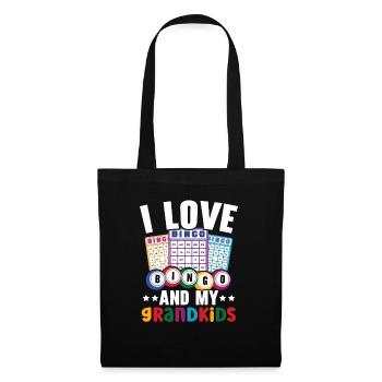 J’adore le bingo et mes petits-enfants Casino Bingo Grand-mère - Sac en tissu - noir - Devant