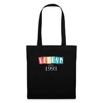 La légende est née en 1993 - Sac en tissu - noir - Devant