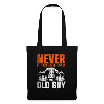 Never Underestimate An Old Guy Disc Golf Course - Tote Bag - black - Front