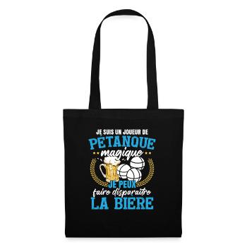Je Suis Un Joueur De Pétanque - Sac en tissu - noir - Devant