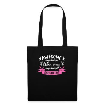 Génial comme mes filles maman mère belle-maman - Sac en tissu - noir - Devant