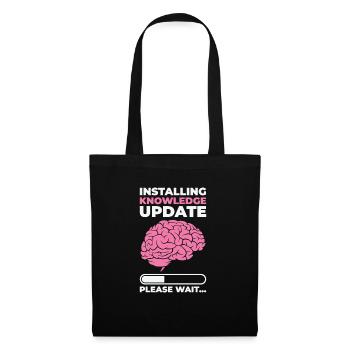 Installing Knowledge Update Student Brain Loading - Tote Bag - black - Front