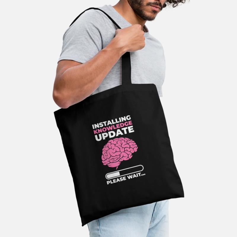 Installing Knowledge Update Student Brain Loading Tote Bag