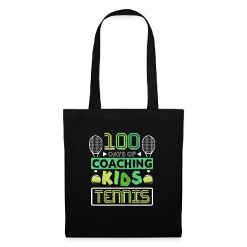 100 days of coaching kids tennis - Tote Bag - black - Front