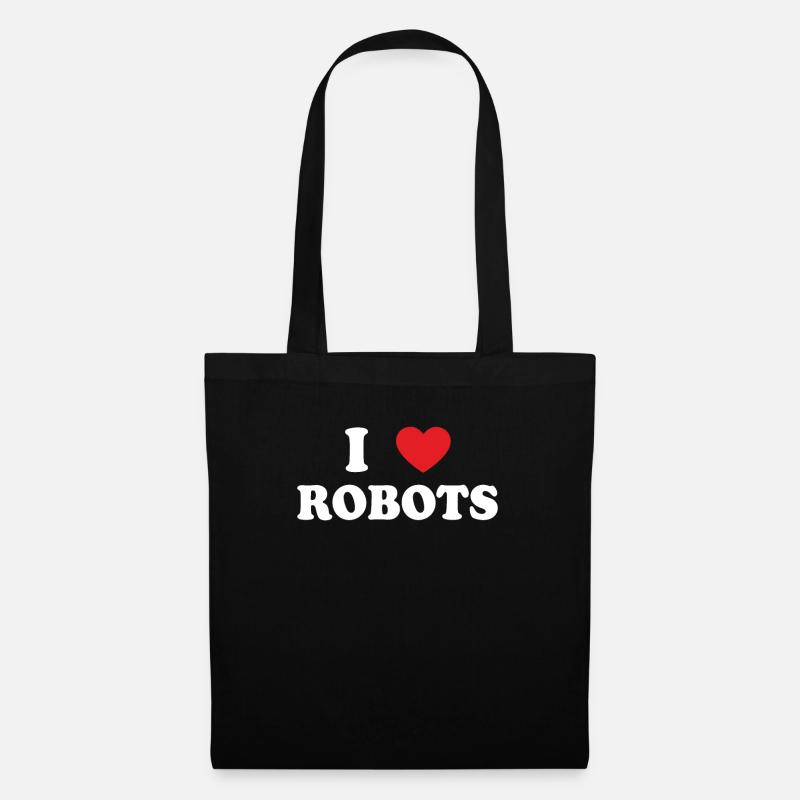 Roboter - Stoffbeutel - Schwarz