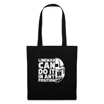 Lineman Joueur de football Offensive Défense - Sac en tissu - noir - Devant