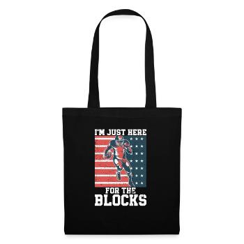 Lineman Joueur de football Offensive Défense - Sac en tissu - noir - Devant