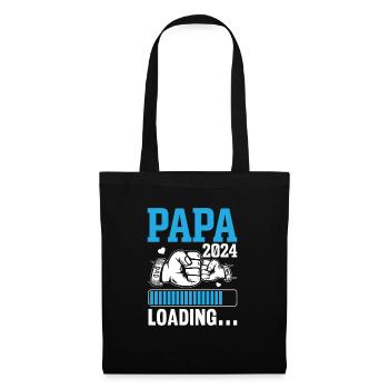 Schwangerschaft Werdende Eltern Geschenk Papa 2024 - Stoffbeutel - Schwarz - Vorne