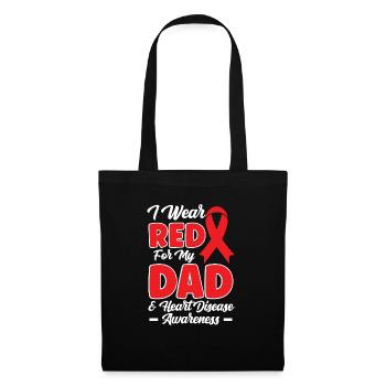 Maladie cardiaque - Sac en tissu - noir - Devant