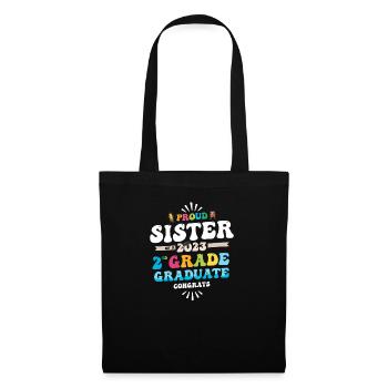 Proud Sister of a 2nd Grade Class of 2023 - Tote Bag - black - Front