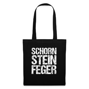 Schorn Stein Feger- Schornsteinfeger Beruf Kaminke - Stoffbeutel - Schwarz - Vorne