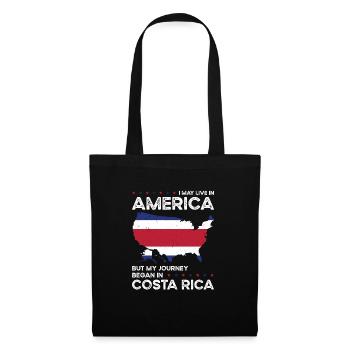 Born Costa Rican Costa Rica American USA - Tote Bag - black - Front