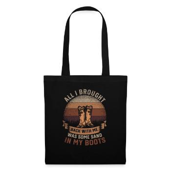 Tout ce que j’ai ramené avec moi, c’est du sable - Sac en tissu - noir - Devant