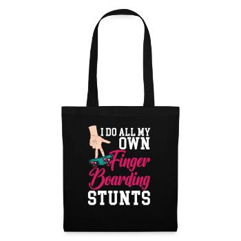 Je fais tout mon propre fingerboard cascade touche - Sac en tissu - noir - Devant