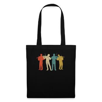 Violin Violinist Retro Vintage - Tote Bag - black - Front
