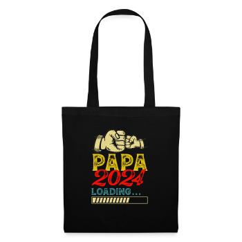 Schwangerschaft Werdende Eltern Geschenk Papa 2024 - Stoffbeutel - Schwarz - Vorne
