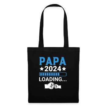 Schwangerschaft Werdende Eltern Geschenk Papa 2024 - Stoffbeutel - Schwarz - Vorne