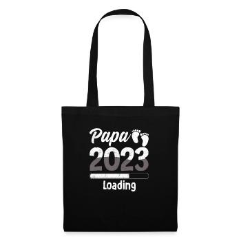 Cadeau des futurs parents de grossesse Papa 2023 - Sac en tissu - noir - Devant