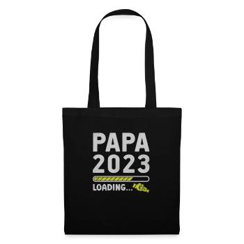 Cadeau des futurs parents de grossesse Papa 2023 - Sac en tissu - noir - Devant