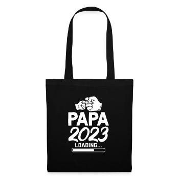 Cadeau des futurs parents de grossesse Papa 2023 - Sac en tissu - noir - Devant