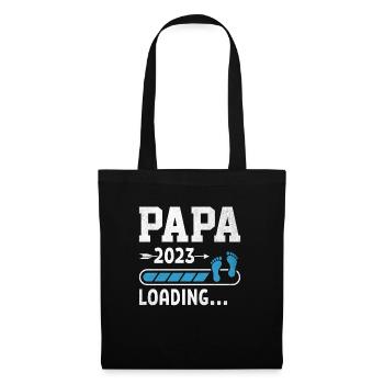 Cadeau des futurs parents de grossesse Papa 2023 - Sac en tissu - noir - Devant