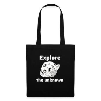 Explore The Unknown Retro Outer Space Designs - Stoffbeutel - Schwarz - Vorne