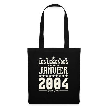 cadeau d'anniversaire janvier 2004. Janvier 2004. - Sac en tissu - noir - Devant