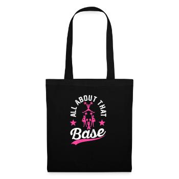 Frauen Squad Funny Cheerleading All About That - Stoffbeutel - Schwarz - Vorne