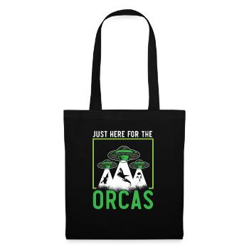 Juste ici pour les orques Biologie marine Orque Baleine - Sac en tissu - noir - Devant