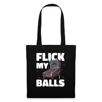 Drôle de flipper rétro dessin animé - Sac en tissu - noir - Devant