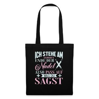 Witziger Sei Nett Zu Mir Krankenschwester - Stoffbeutel - Schwarz - Vorne
