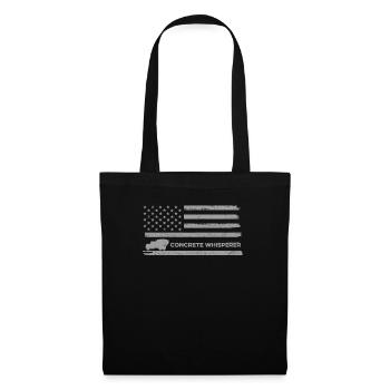 Concrete Finisher Concrete Whisperer American Flag - Tote Bag - black - Front