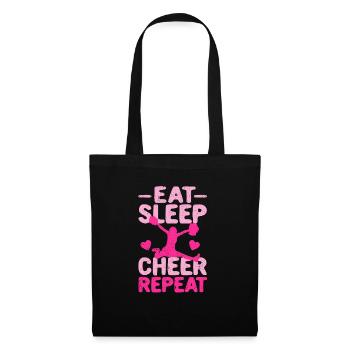 MANGEZ DORMIR CHEER REPEAT Cheerleading Team Cheerlead - Sac en tissu - noir - Devant