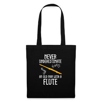 Flöte - Stoffbeutel - Schwarz - Vorne