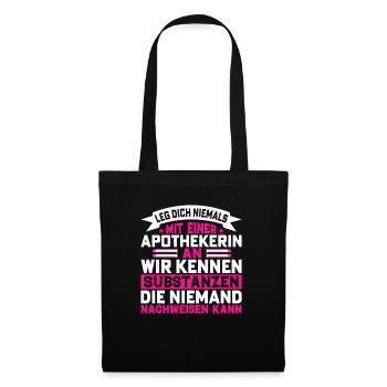Apothekerin Substanzen Geschenkidee Nachweisen - Stoffbeutel - Schwarz - Vorne