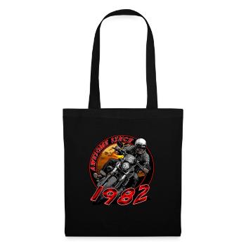 Awesome since 1982, Biker Geburtstag - Stoffbeutel - Schwarz - Vorne