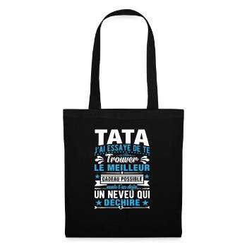 Tata j'ai essayé de te trouver le meilleur cadeau - Sac en tissu - noir - Devant