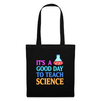 Une bonne journée pour enseigner la science rétro professeur de sciences - Sac en tissu - noir - Devant