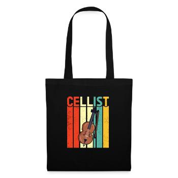 Violoncelle -Instrument de musique - Sac en tissu - noir - Devant